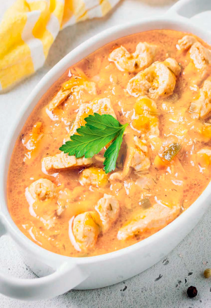 Жаркое из индейки с овощами в мультиварке