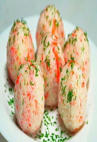 шарики с крабовыми палочками