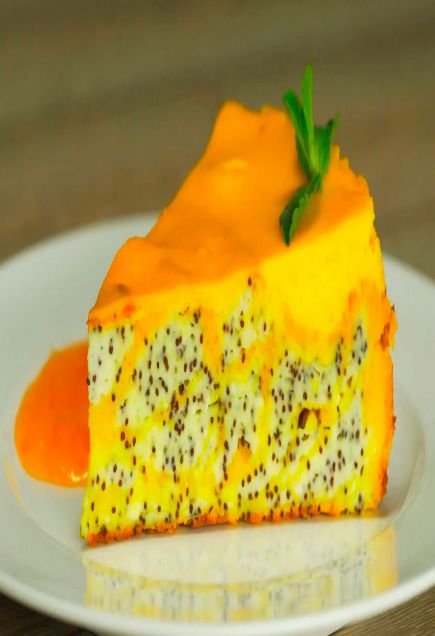 Творожная запеканка с маком и тыквой