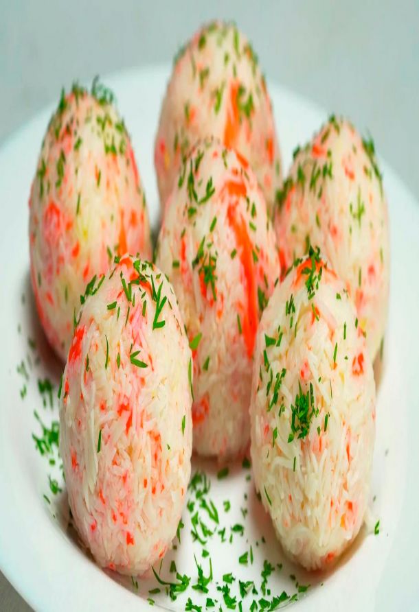шарики с крабовыми палочками